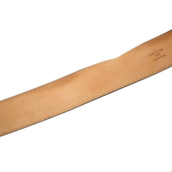 LOUIS VUITTON Ceinture Jeans Belt 85 34 Leather Black Silver Spain M6812 36KB399 - Picture 10 of 13